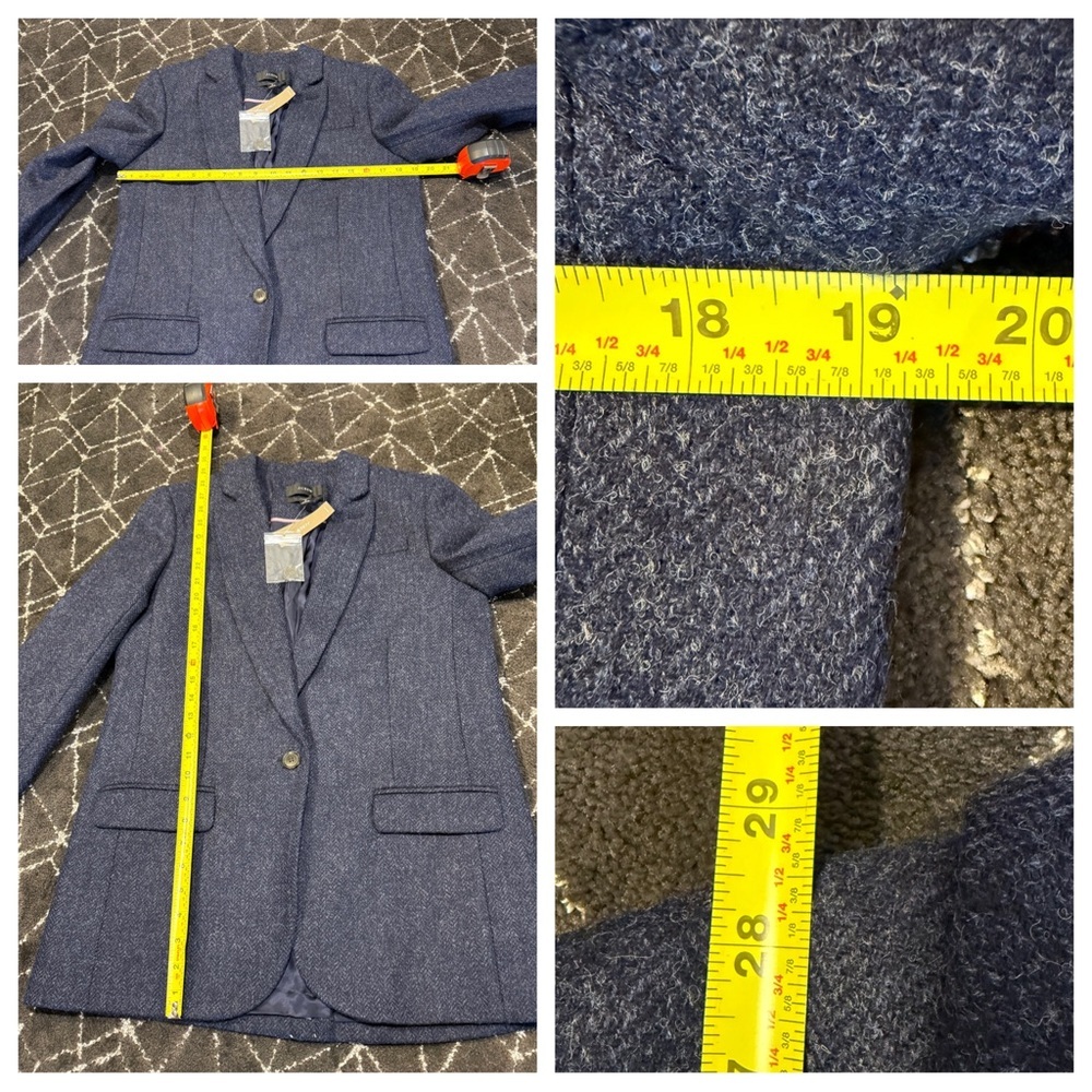 NWT! J. Crew Alfie blazer in navy English wool herringbone - Picture 8 of 11